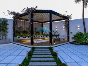 برجولات حدائق حديد