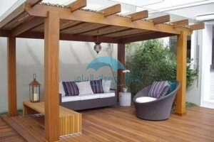 برجولات خشب للروف