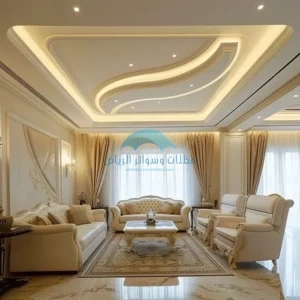 عمل ديكورات الشاشات والتليفزيون بالأسمنت بورد